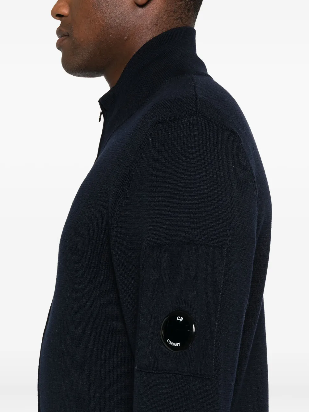 C.P. Company Trui met logopatch Zwart