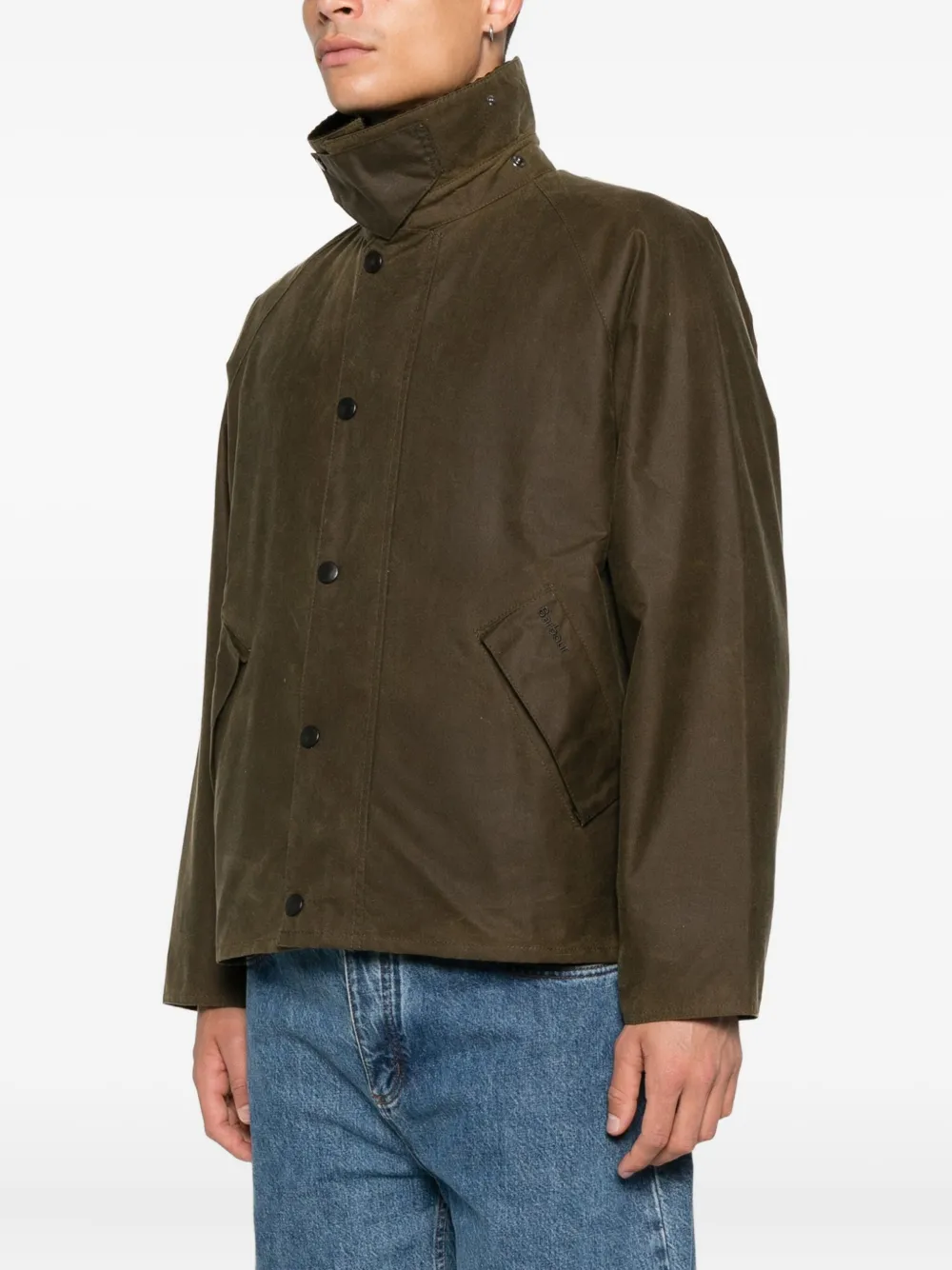Barbour Jack met ribfluwelen kraag Bruin