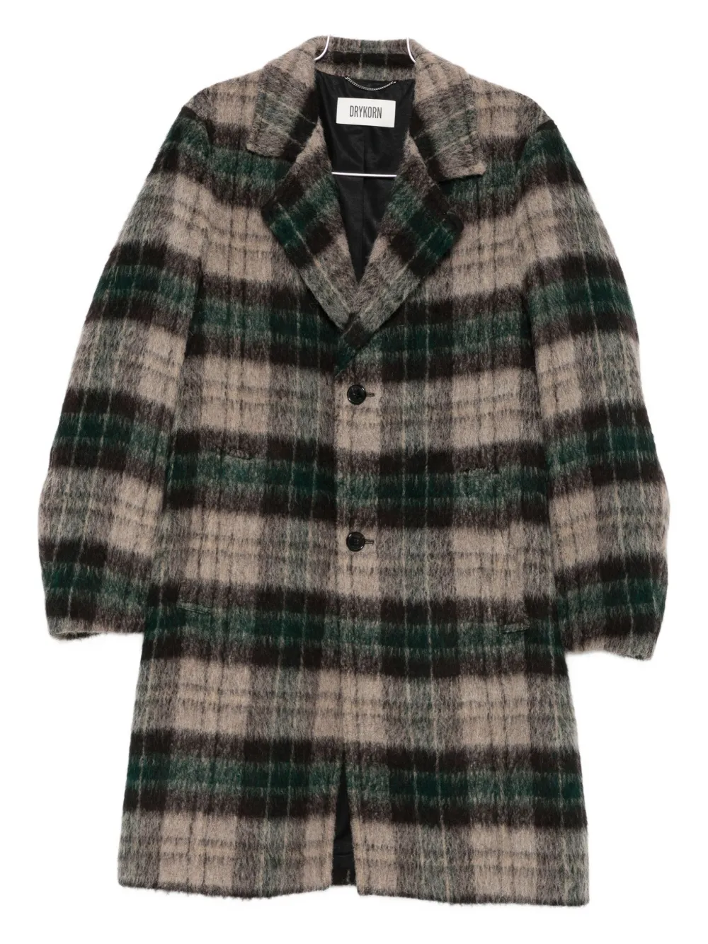 Drykorn Soleno plaid buttoned coat | Brown | Image 1