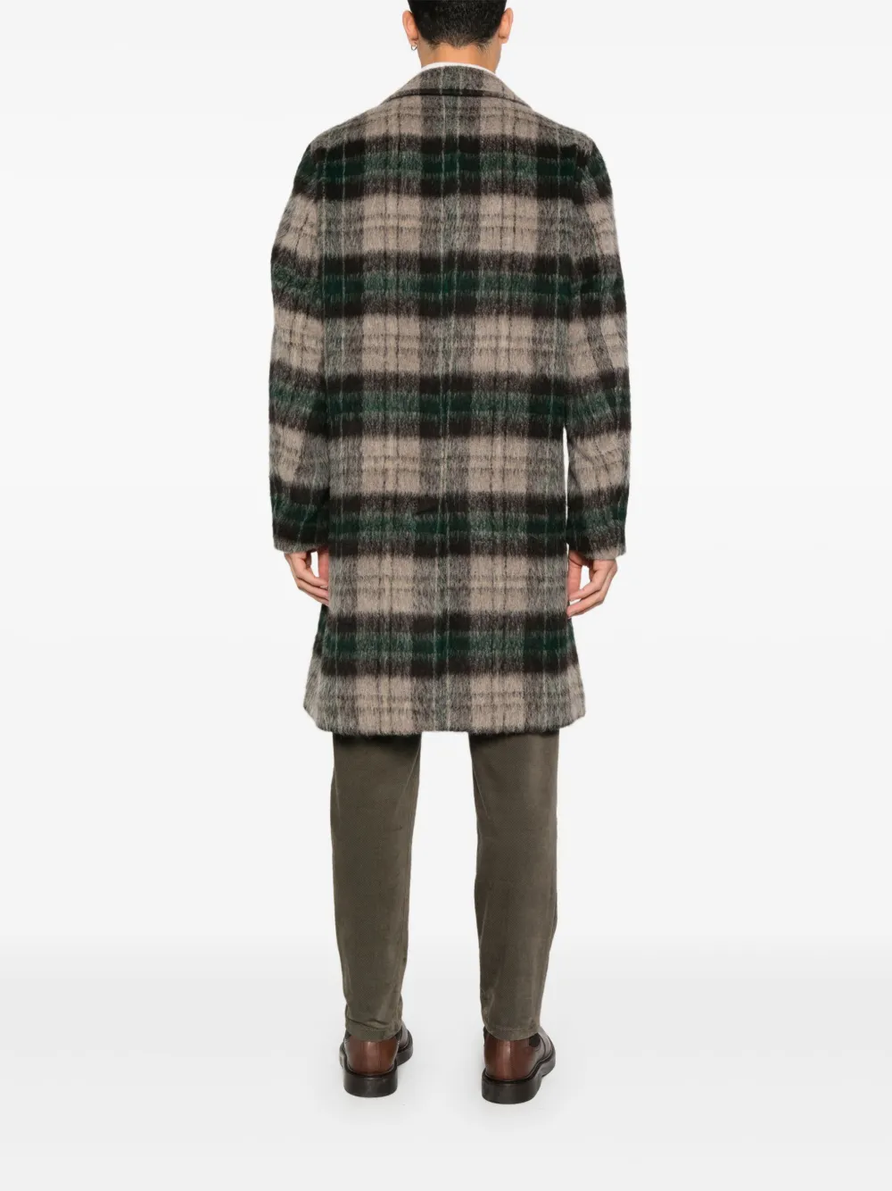 Drykorn Soleno geruite jas met knopen Bruin