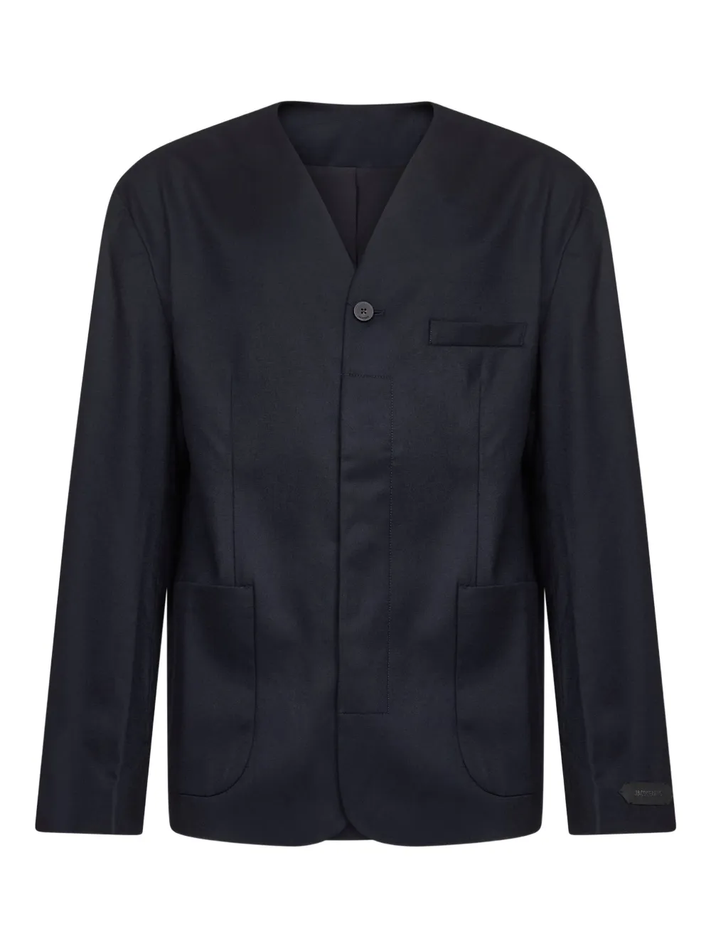 Jacquemus collarless patch-pocket jacket | Blue | Image 1