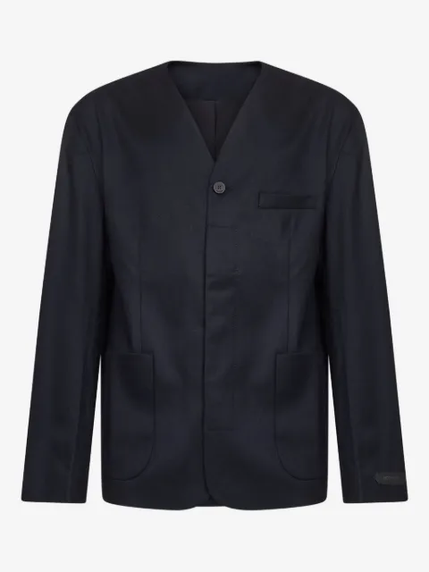 Jacquemus collarless patch-pocket jacket