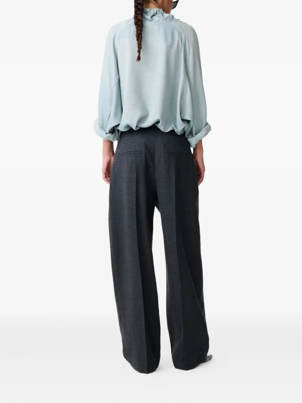 Studio Nicholson Pleated Lira Pants In Gray