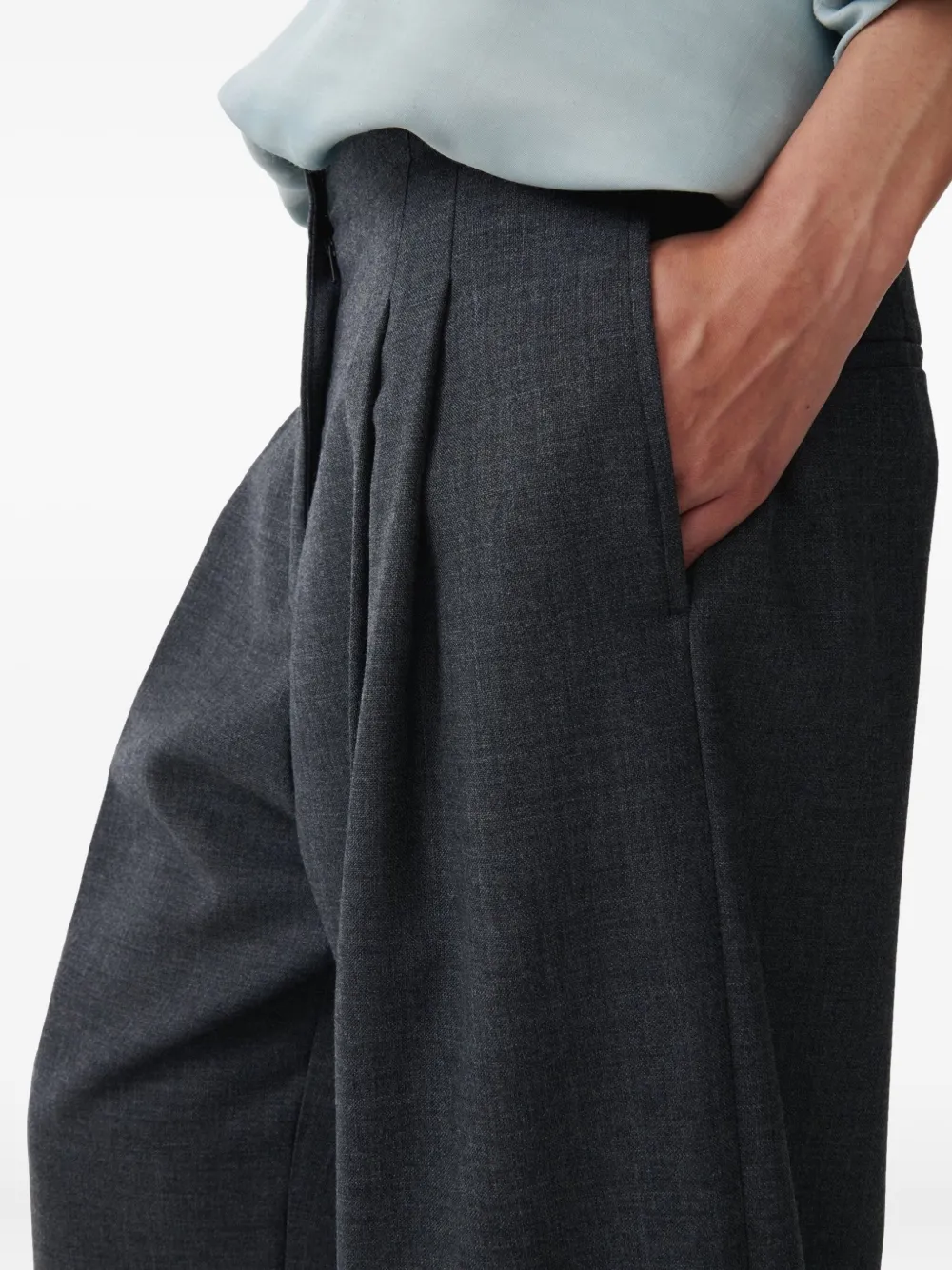 Studio Nicholson Pleated Lira Pants In Gray