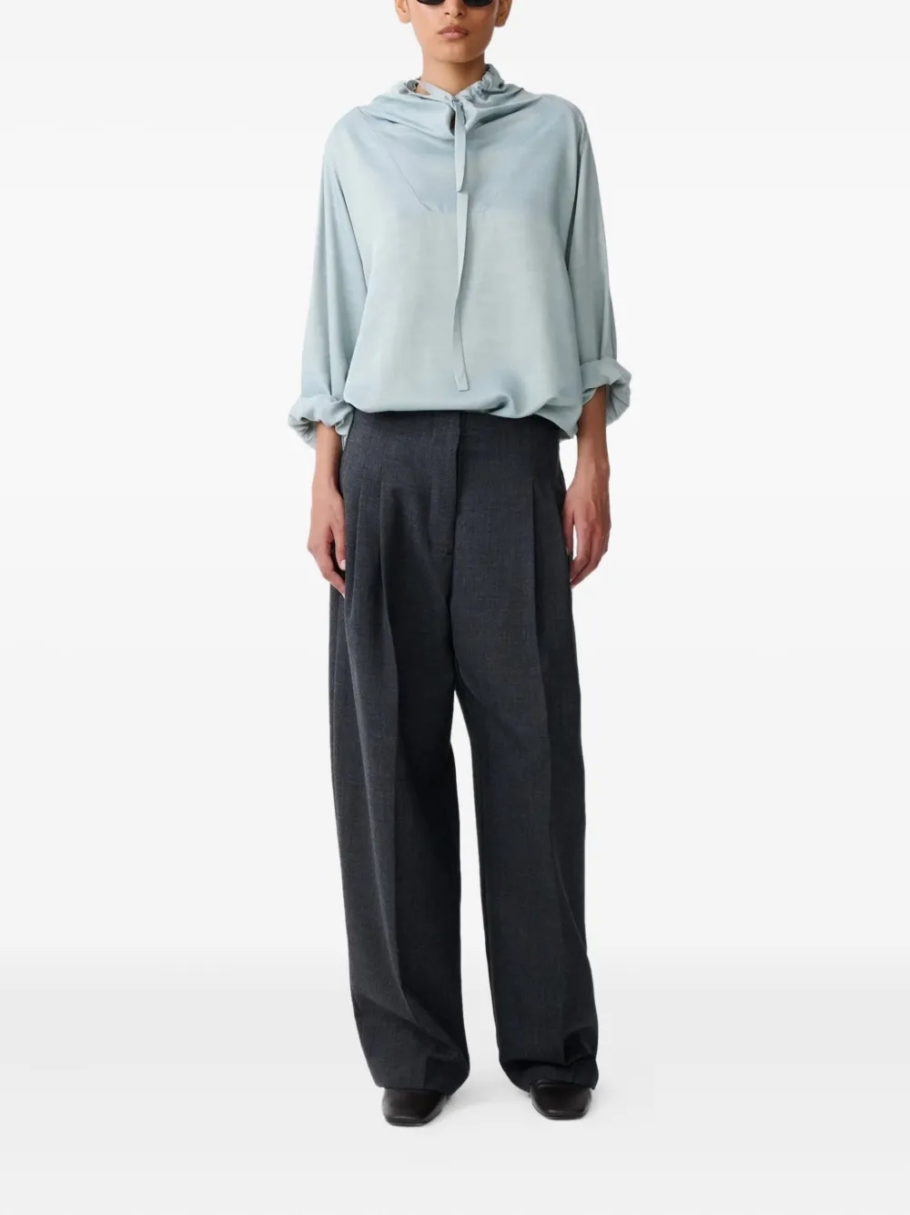 Studio Nicholson Geplooide broek - Grijs