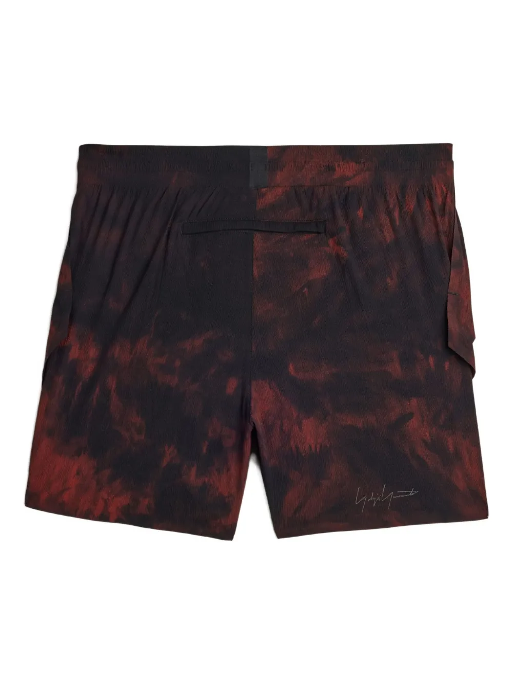 Y-3 AOP hardloopshorts met tie-dye patroon Oranje