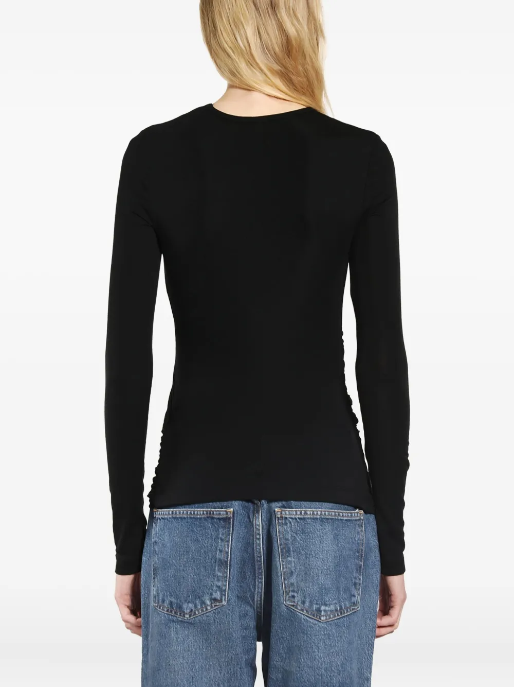 AGOLDE Jersey T-shirt met gedraaid effect Zwart