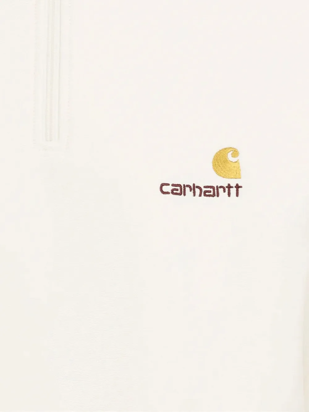 Carhartt Wip Half Zip American Script Sweatshirt In Neutral