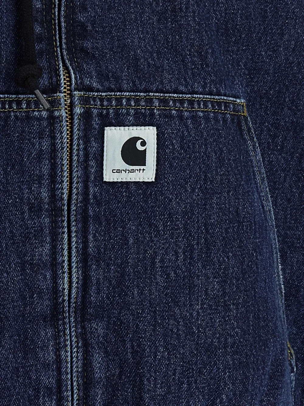 Carhartt Active Hooded Denim Jacket In Blue