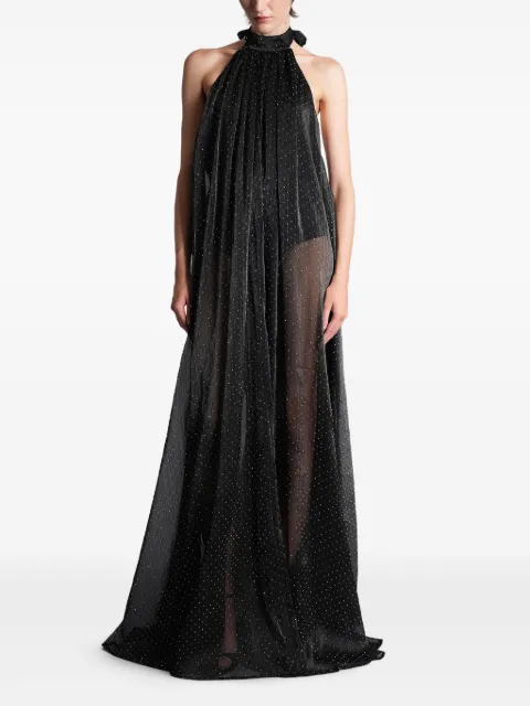 SIEDRES Iris halterneck polka-dot dress