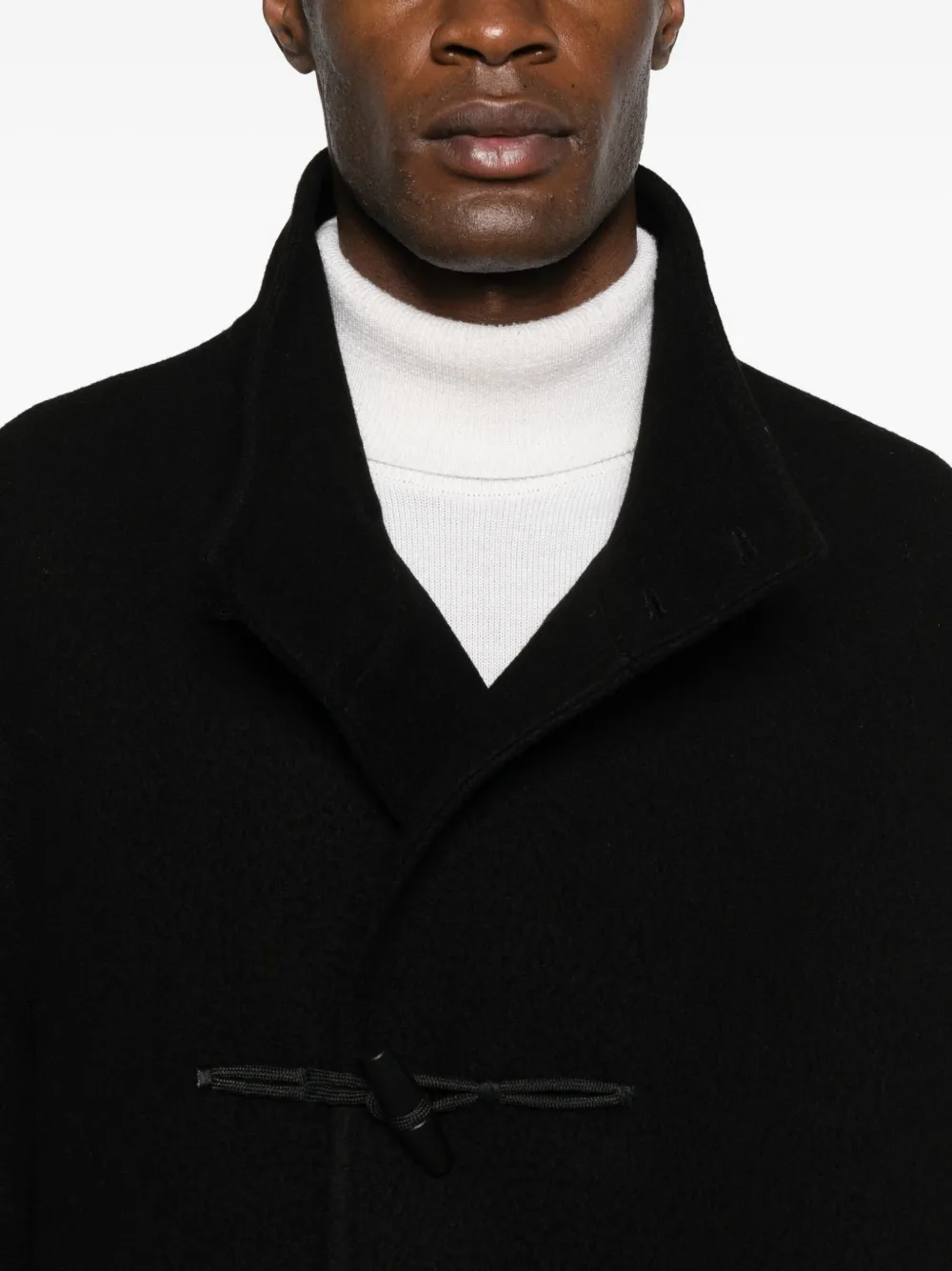 Tagliatore Toggle-front Wool Coat In Black