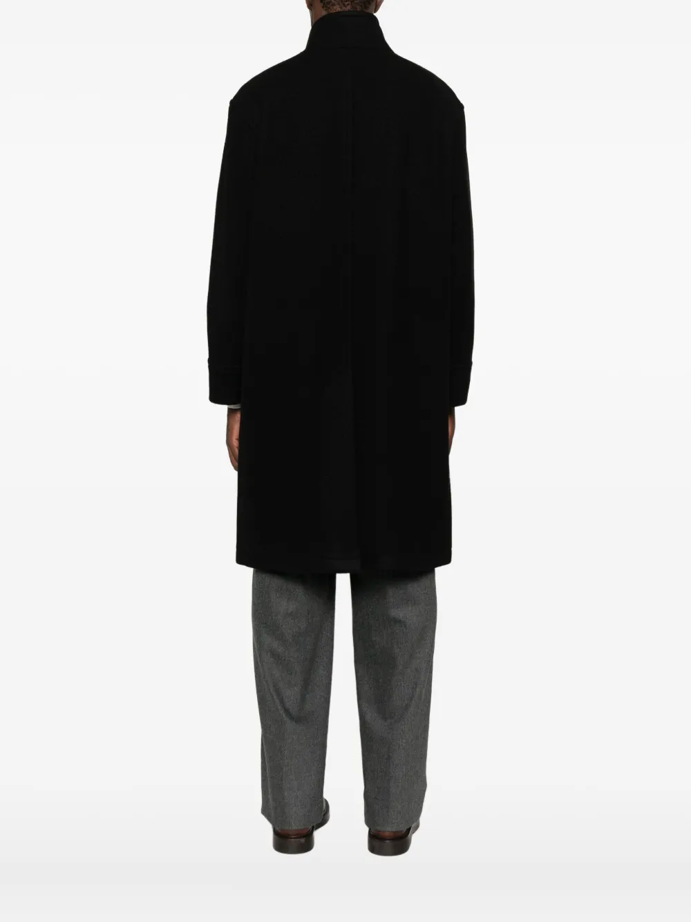 Tagliatore Toggle-front Wool Coat In Black