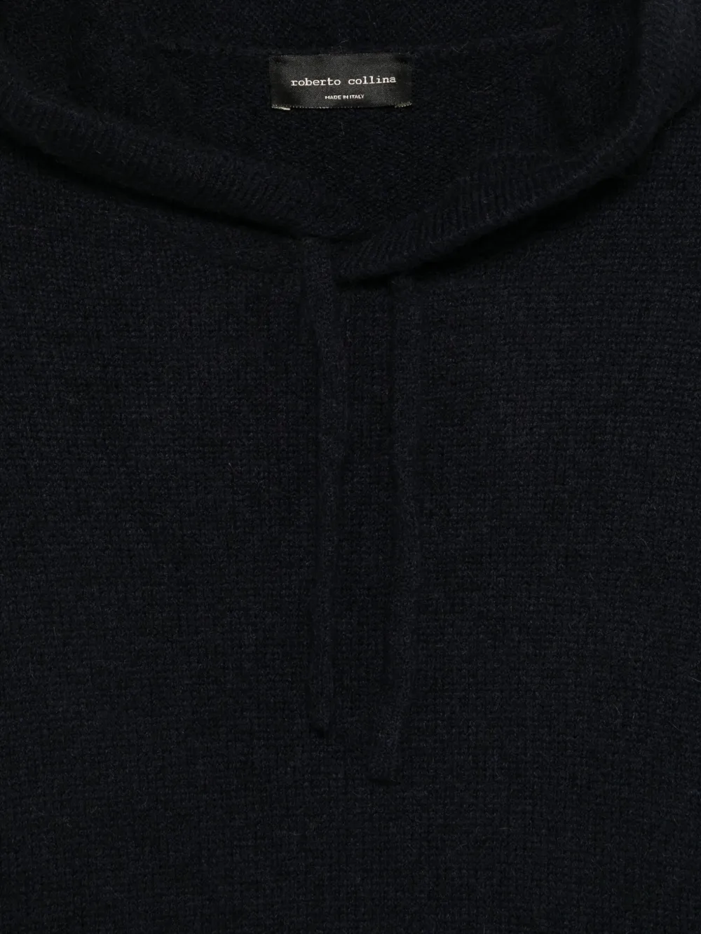 Roberto Collina Trui met capuchon Blauw