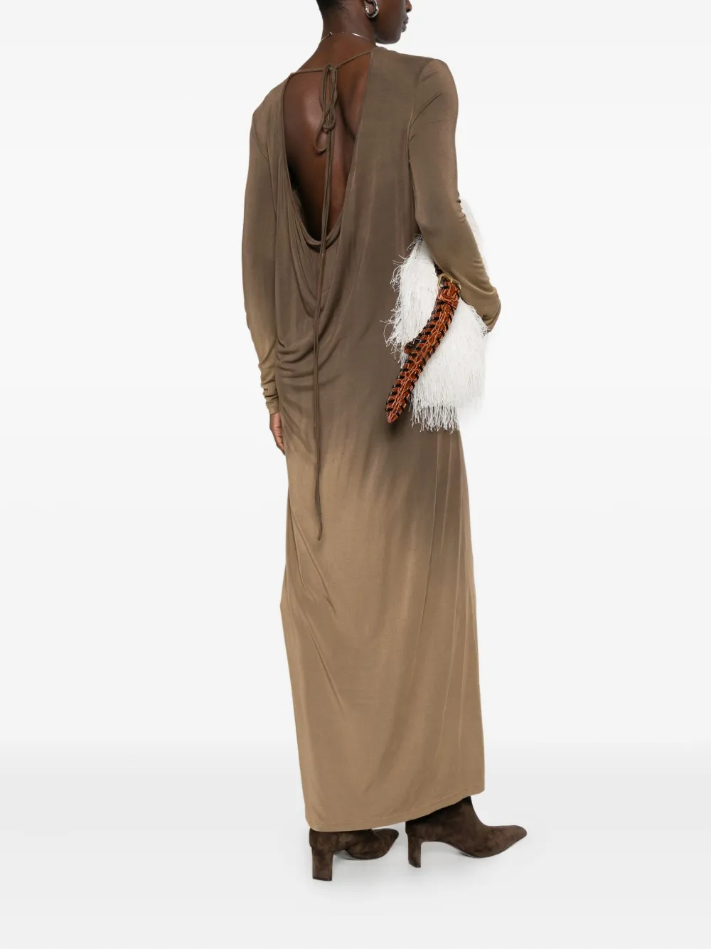 Uma Wang Maxi-jurk met lange mouwen - Groen