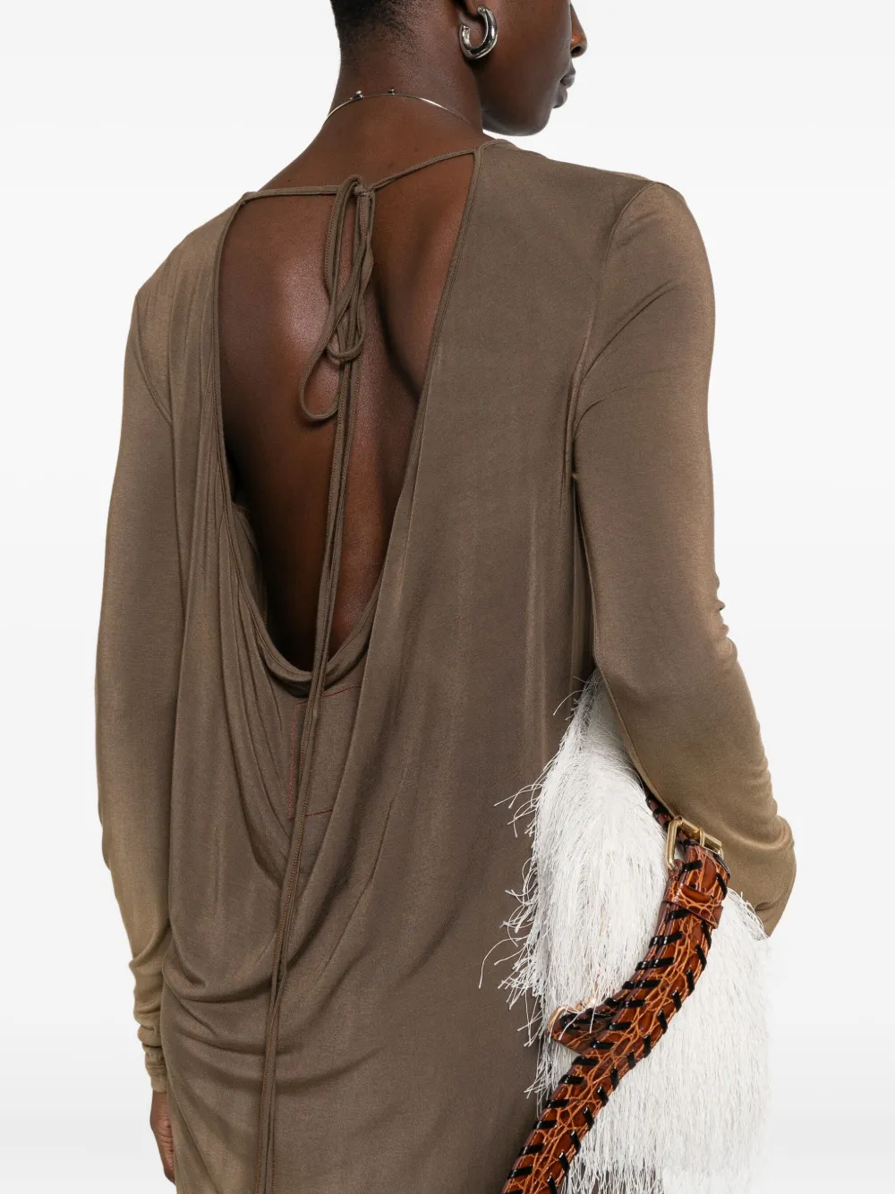 Uma Wang Maxi-jurk met lange mouwen Groen