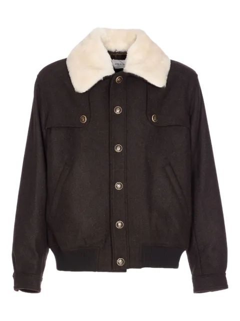 Drôle De Monsieur chamarra con cuello de lana y botones