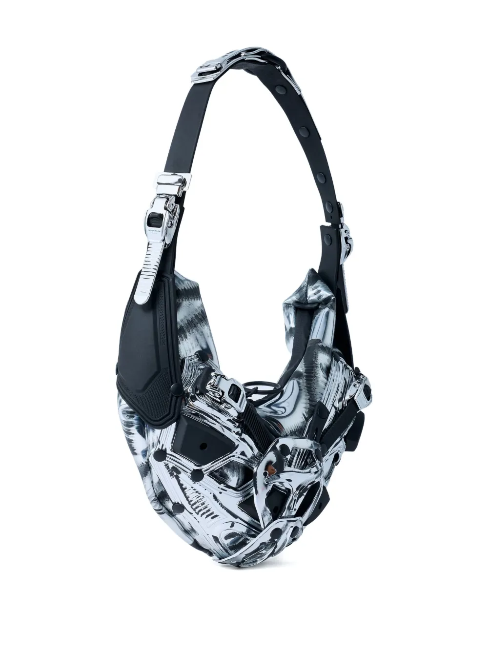 Innerraum Adjustable-strap Buckle-fastening Shoulder Bag In Silver