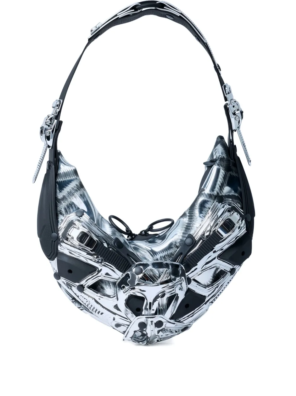 Innerraum adjustable-strap buckle-fastening shoulder bag | Silver | Image 1