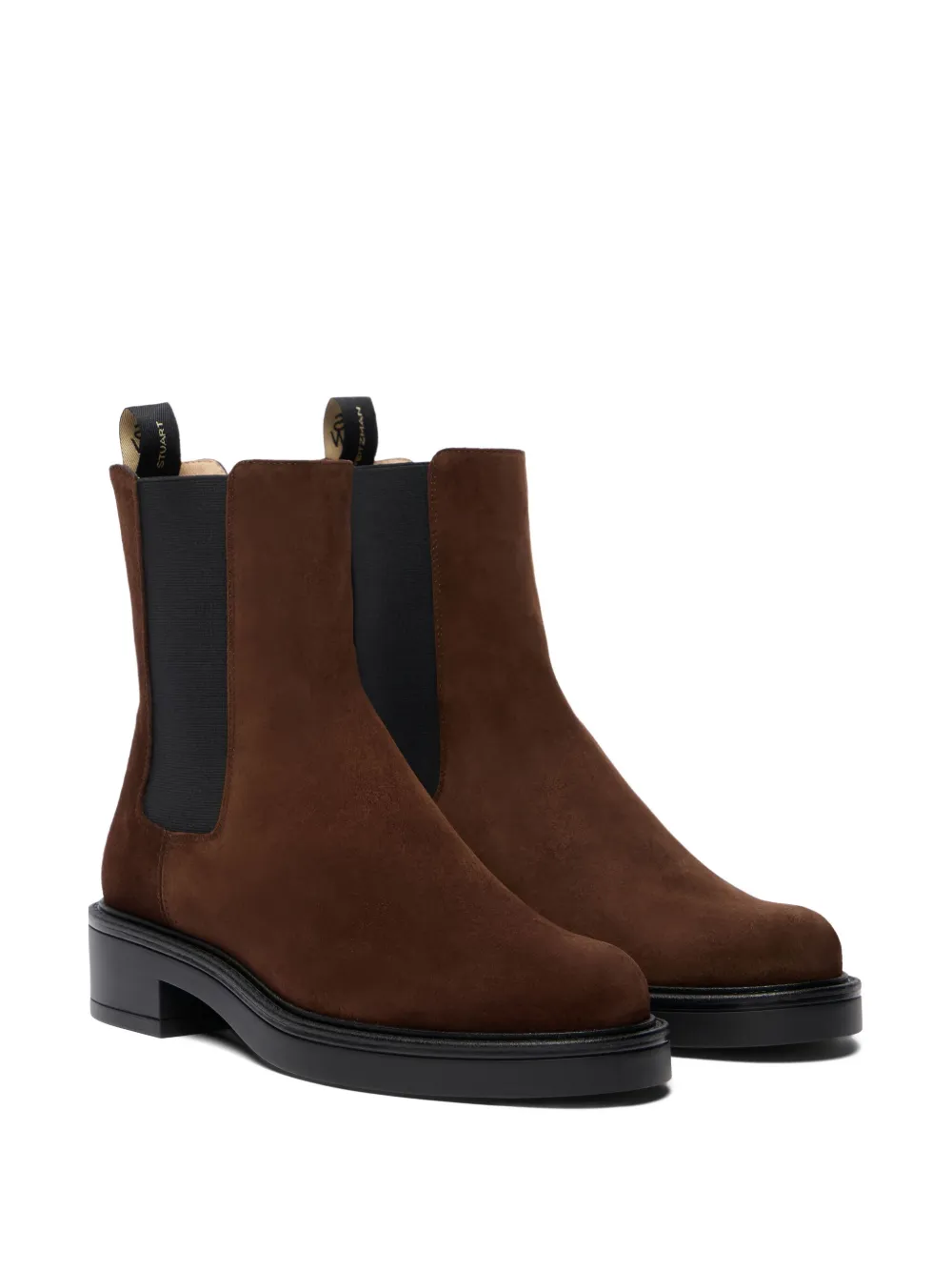 Stuart Weitzman Celia Chelsea Boots In Brown