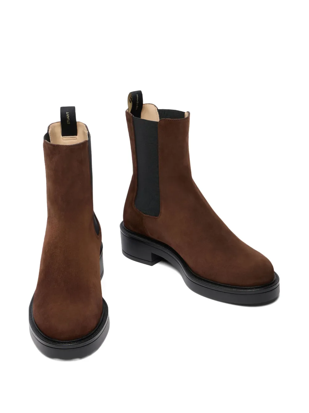 Stuart Weitzman Celia Chelsea Boots In Brown