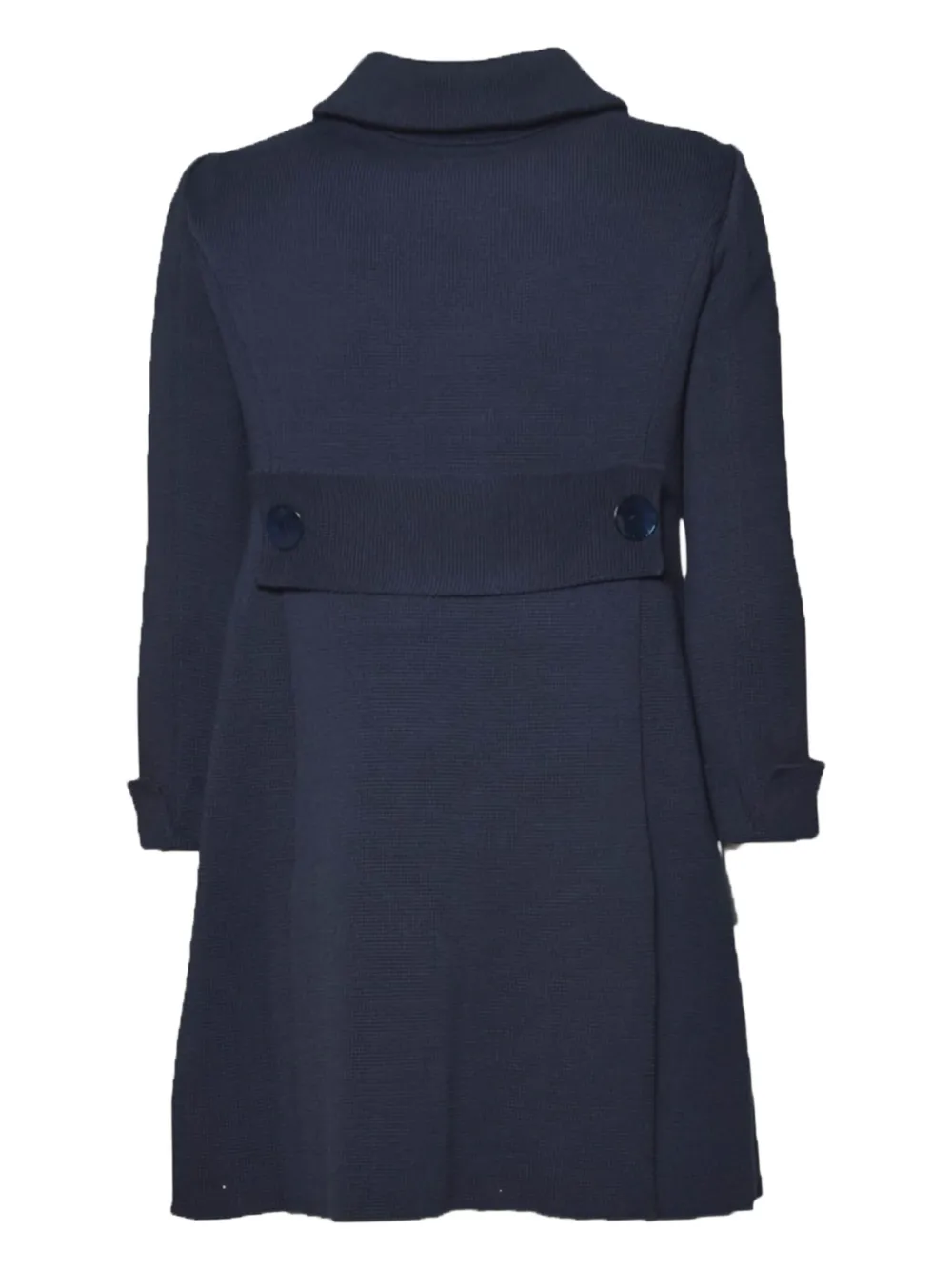 Charlott Short Single-breasted Cotton Knit Coat In Blue In Blue