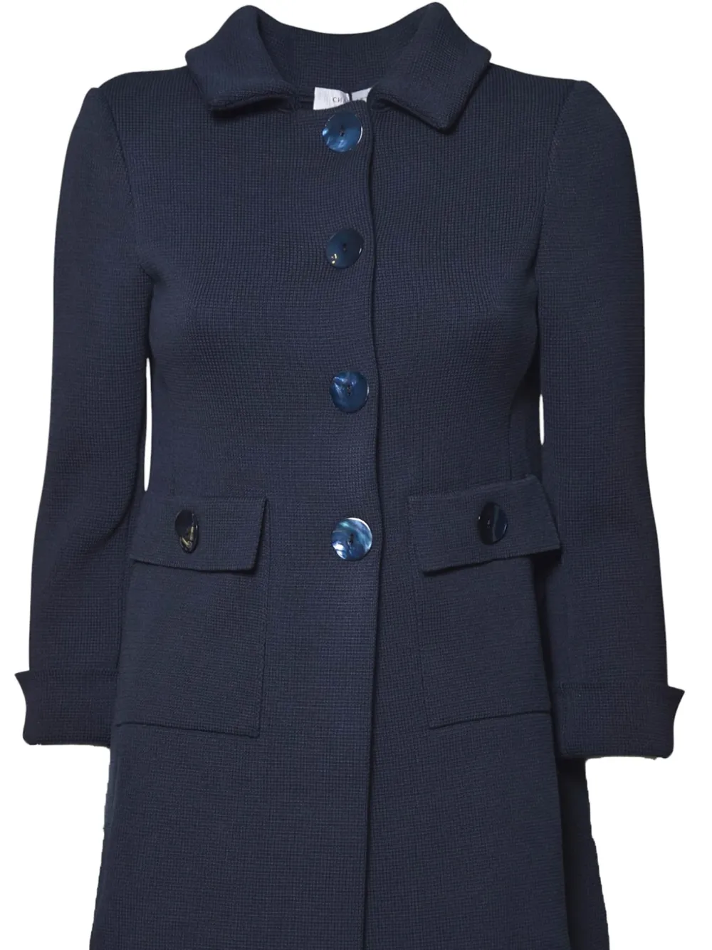 Charlott Jas met enkele rij knopen Blauw