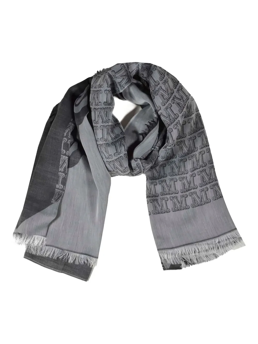 Max Mara Sciarpa con frange - Grigio
