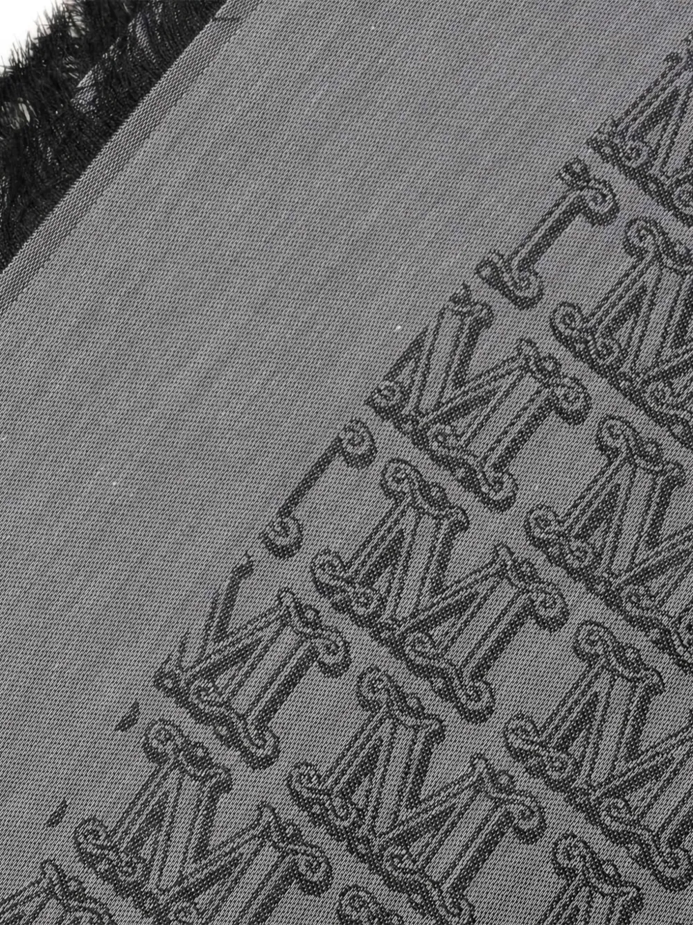 Max Mara Sjaal met monogramprint - Grijs