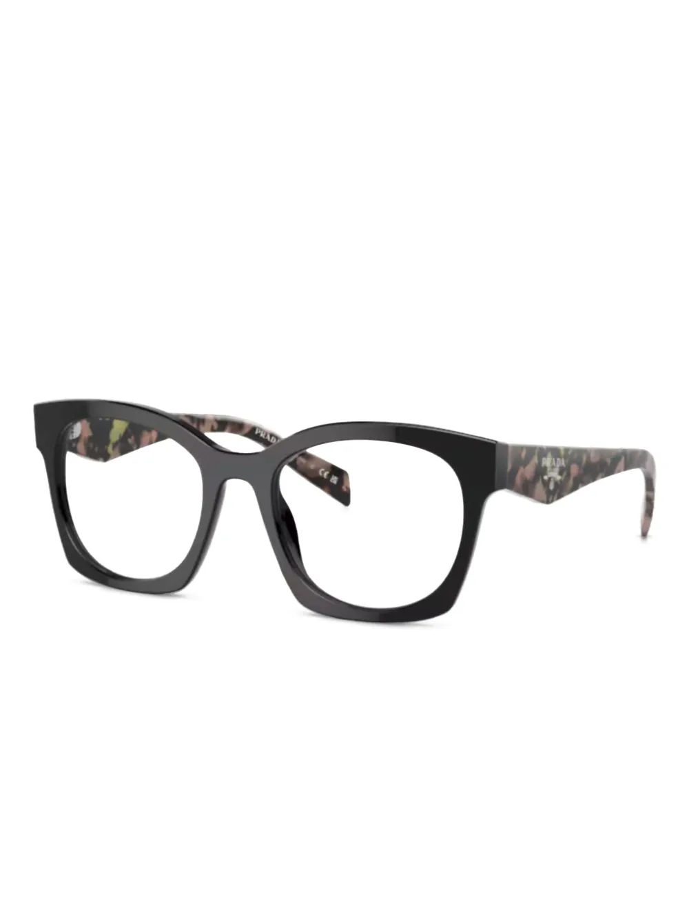 Prada Eyewear square-frame glasses - ブラック Prada Eyewear square-frame glasses - ブラック