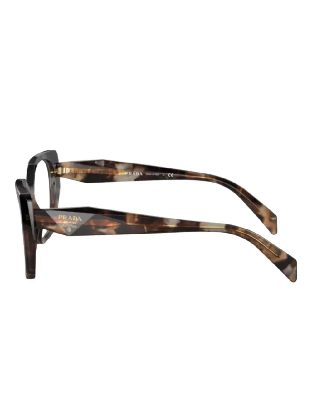 Prada Eyewear Bril met geometrisch montuur Bruin