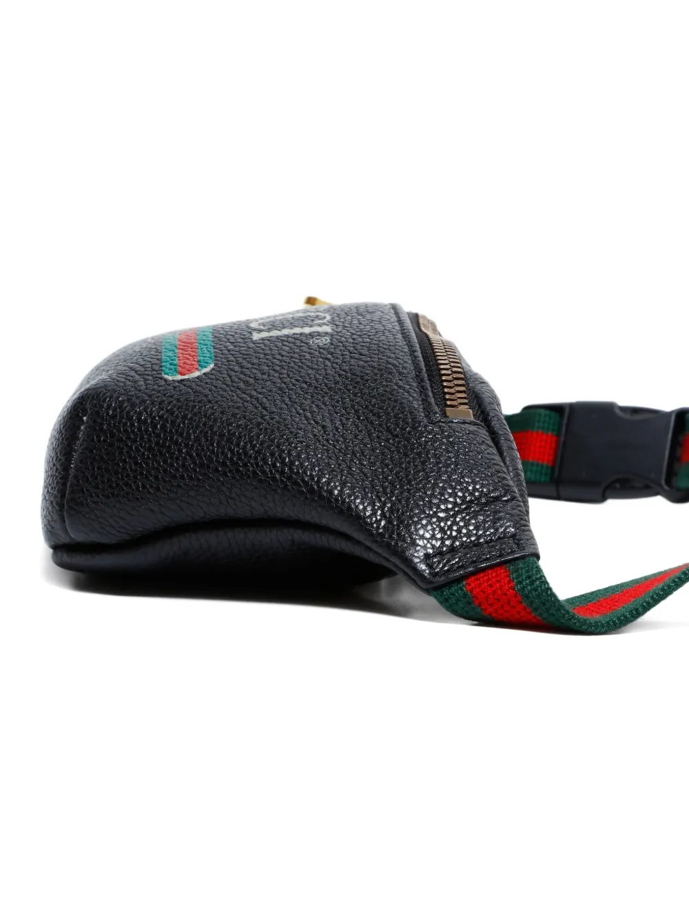 Pre-owned Gucci 2000-2020 Logo-print Belt Bag In Black