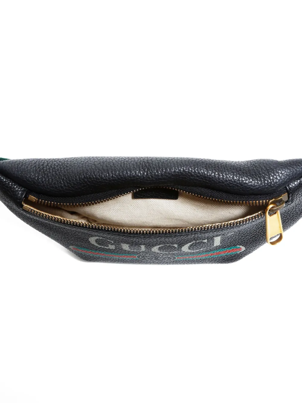 Pre-owned Gucci 2000-2020 Logo-print Belt Bag In Black