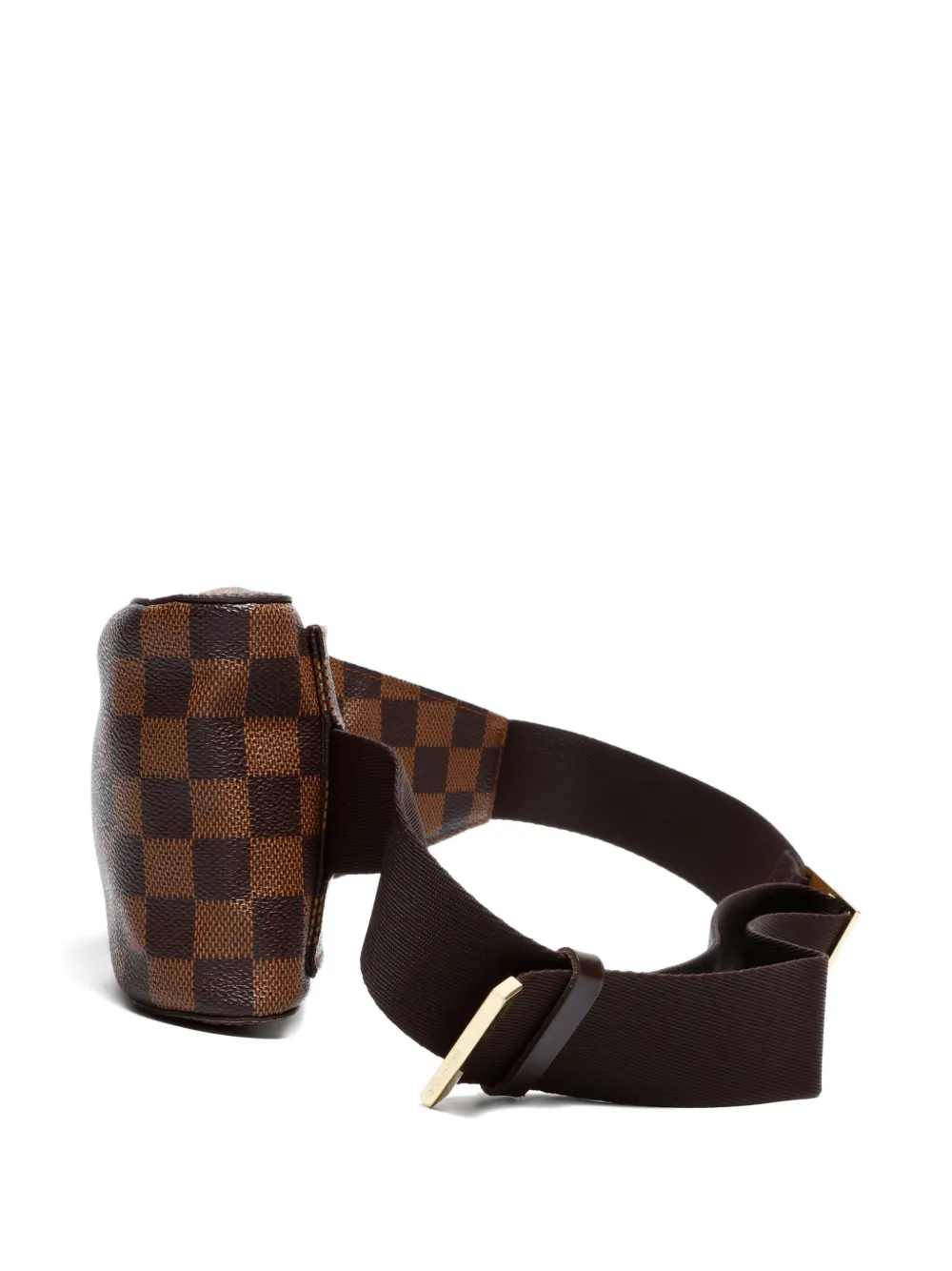 Pre-owned Louis Vuitton 2004 Geronimos Damier Ebène Shoulder Bag In Brown