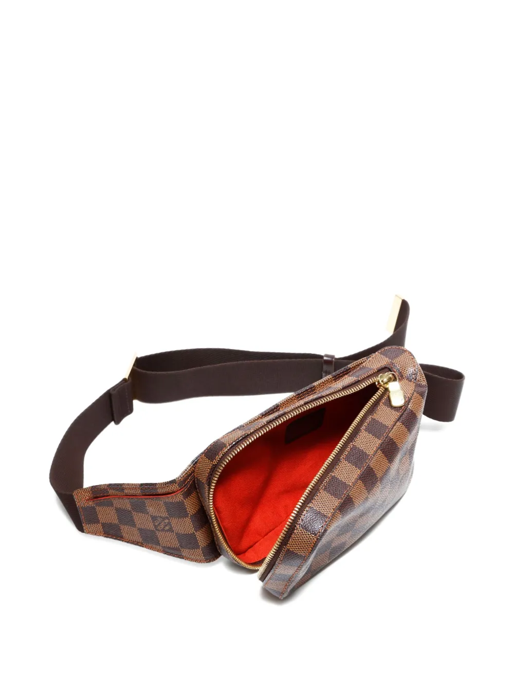 Pre-owned Louis Vuitton 2004 Geronimos Damier Ebène Shoulder Bag In Brown