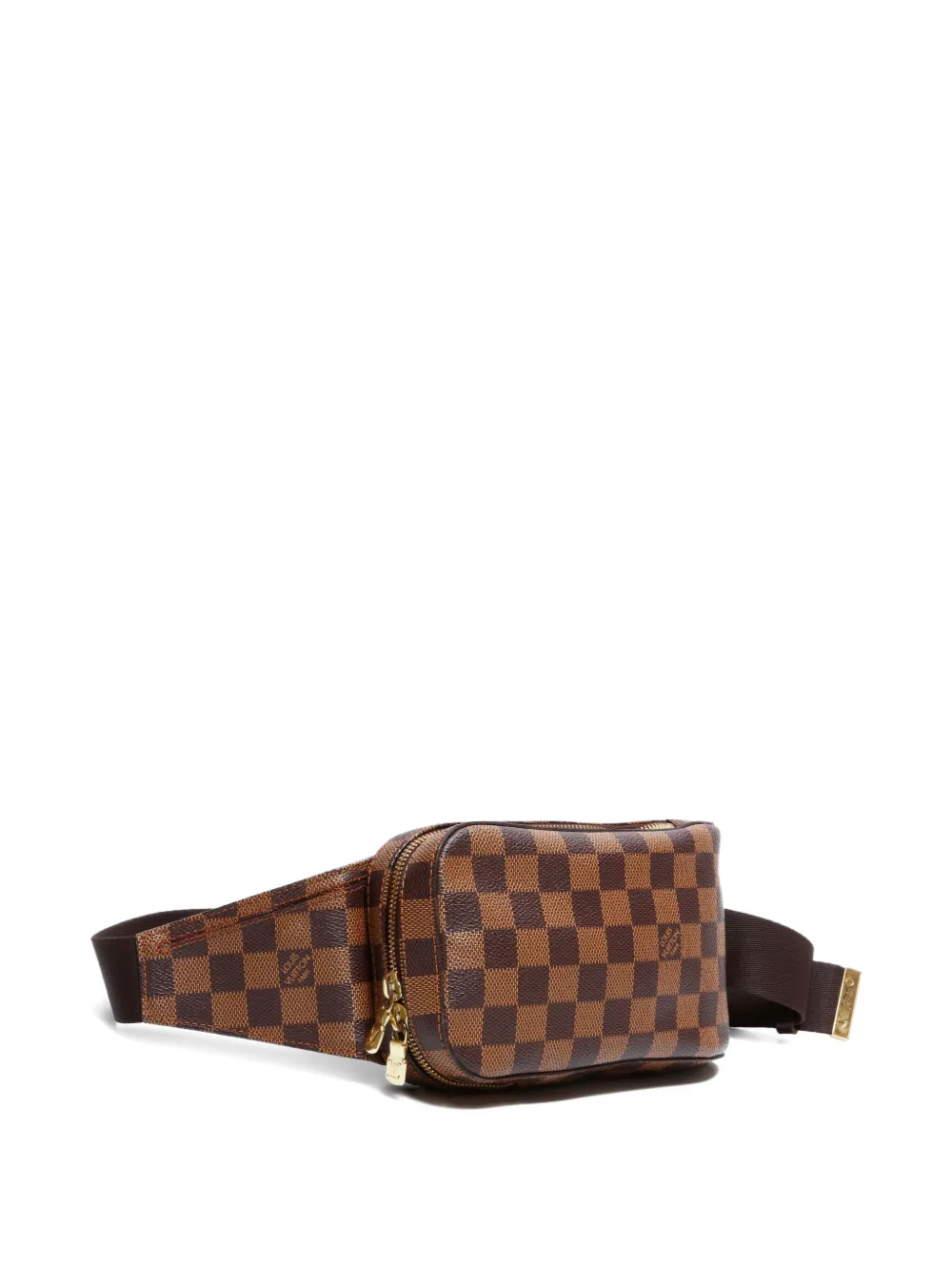Pre-owned Louis Vuitton 2004 Geronimos Damier Ebène Shoulder Bag In Brown