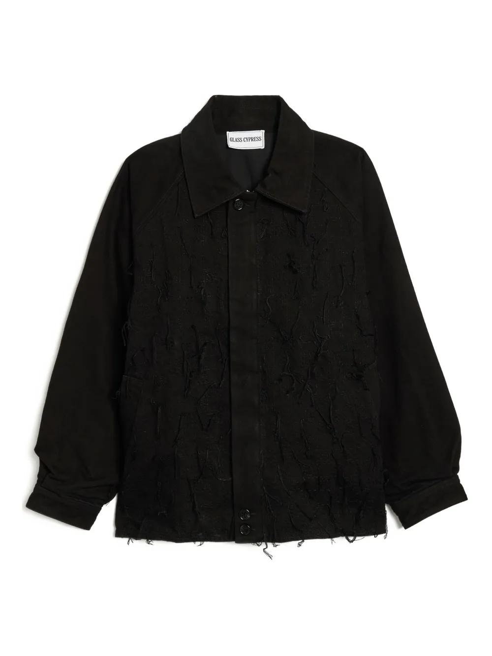 Glass Cypress frayed denim jacket | Black | Image 1