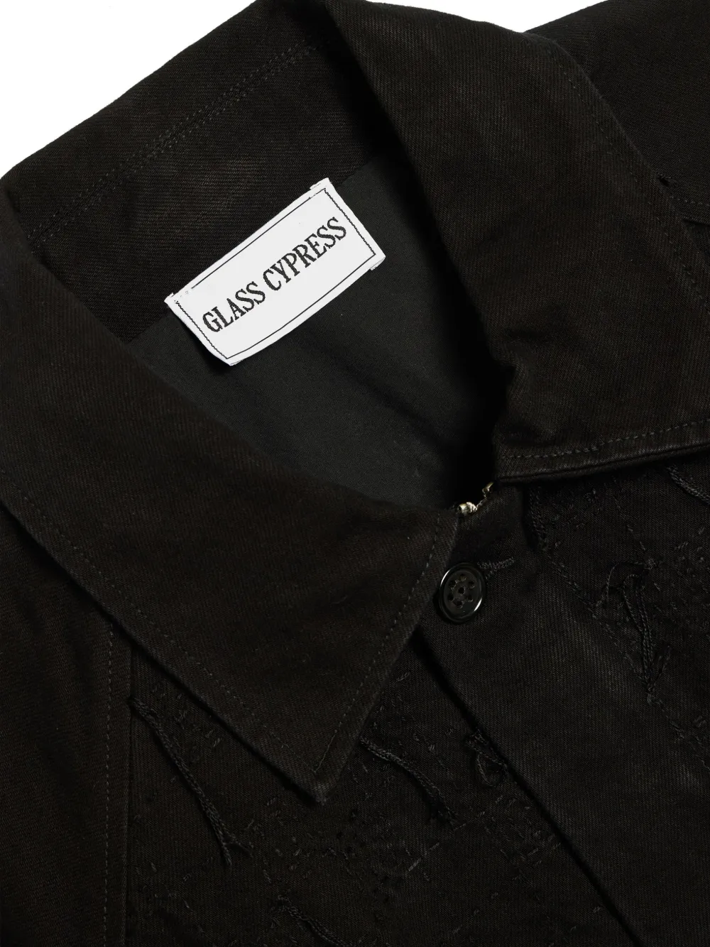 Glass Cypress Frayed Denim Jacket In Blue