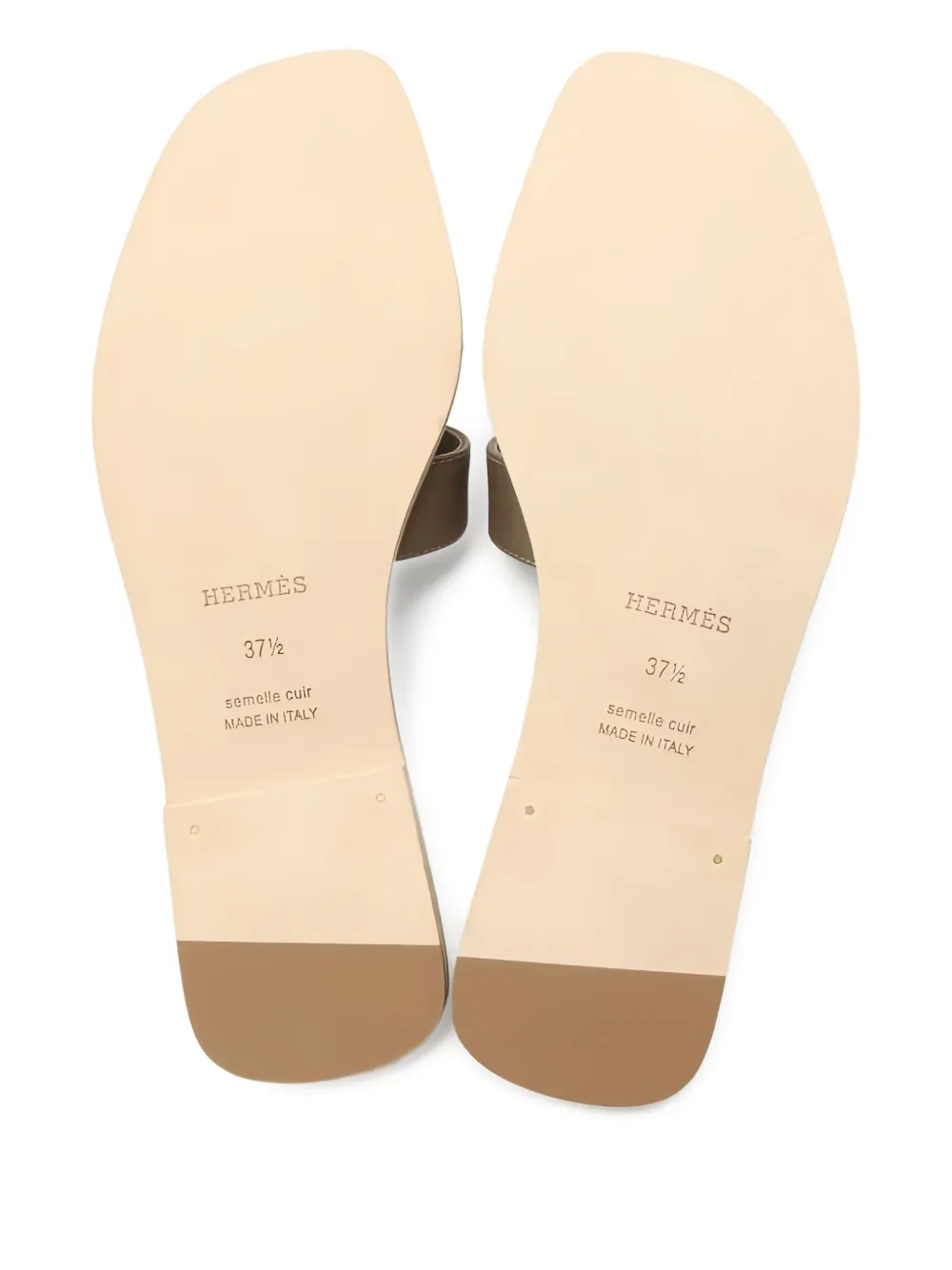 Pre-owned Hermes Oran Cut-out Sandals In Brown