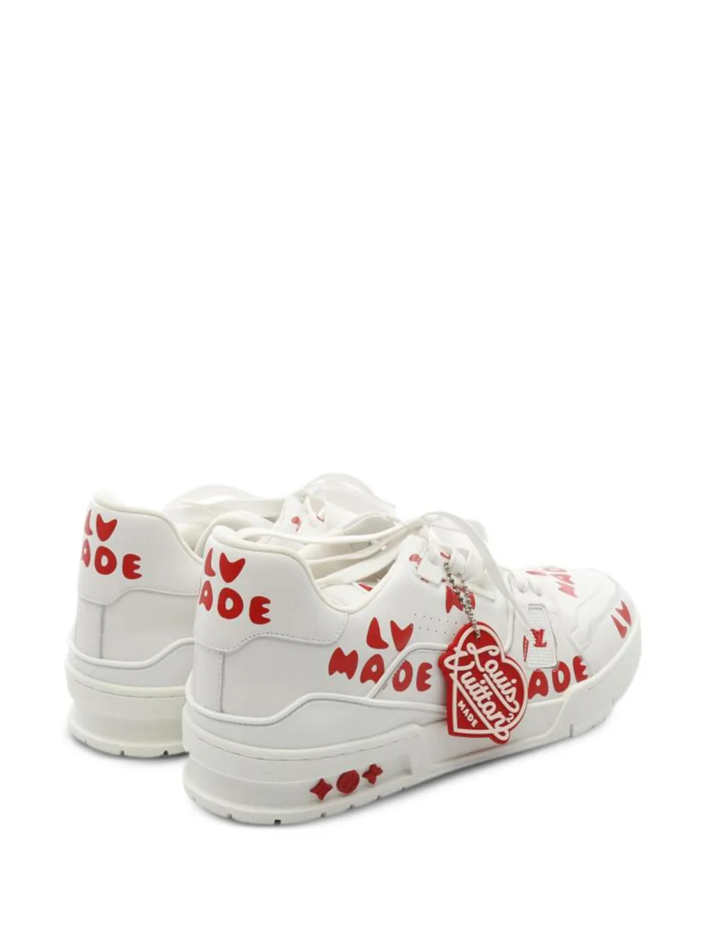 Pre-owned Louis Vuitton X Nigo Trainer Line Sneakers In White