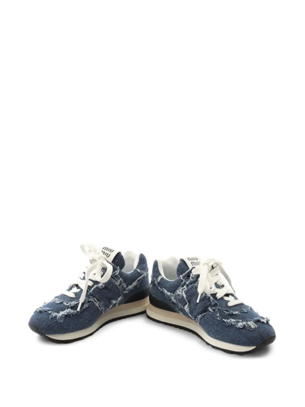 Pre-owned Miu Miu X New Balance 574 Sneakers In Blue