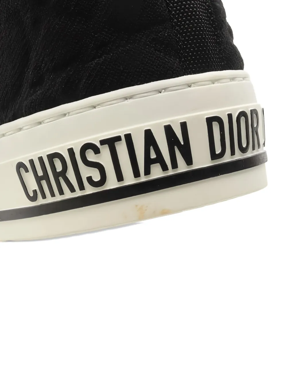 Pre-owned Dior Walk'n' Hi-top Sneakers In Black