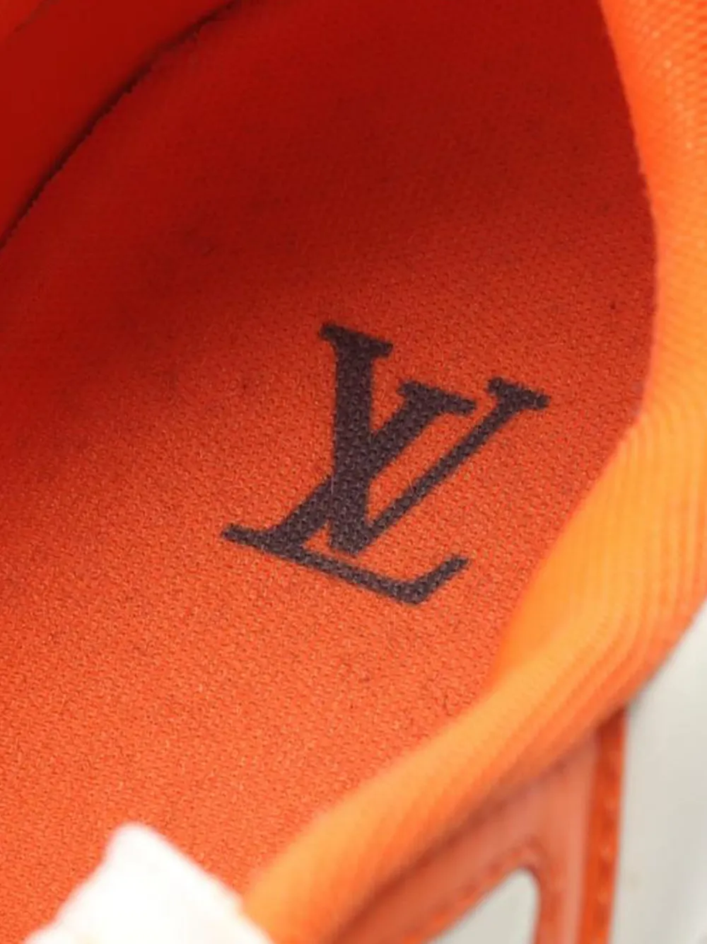Pre-owned Louis Vuitton Lv Trainer Line Sneakers In Orange
