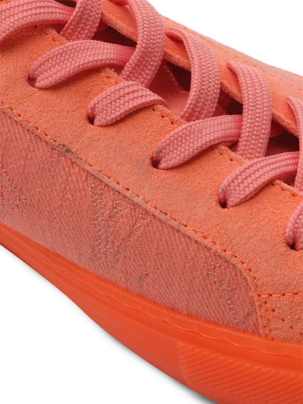Pre-owned Louis Vuitton Tatoo Lines Sneakers In Orange