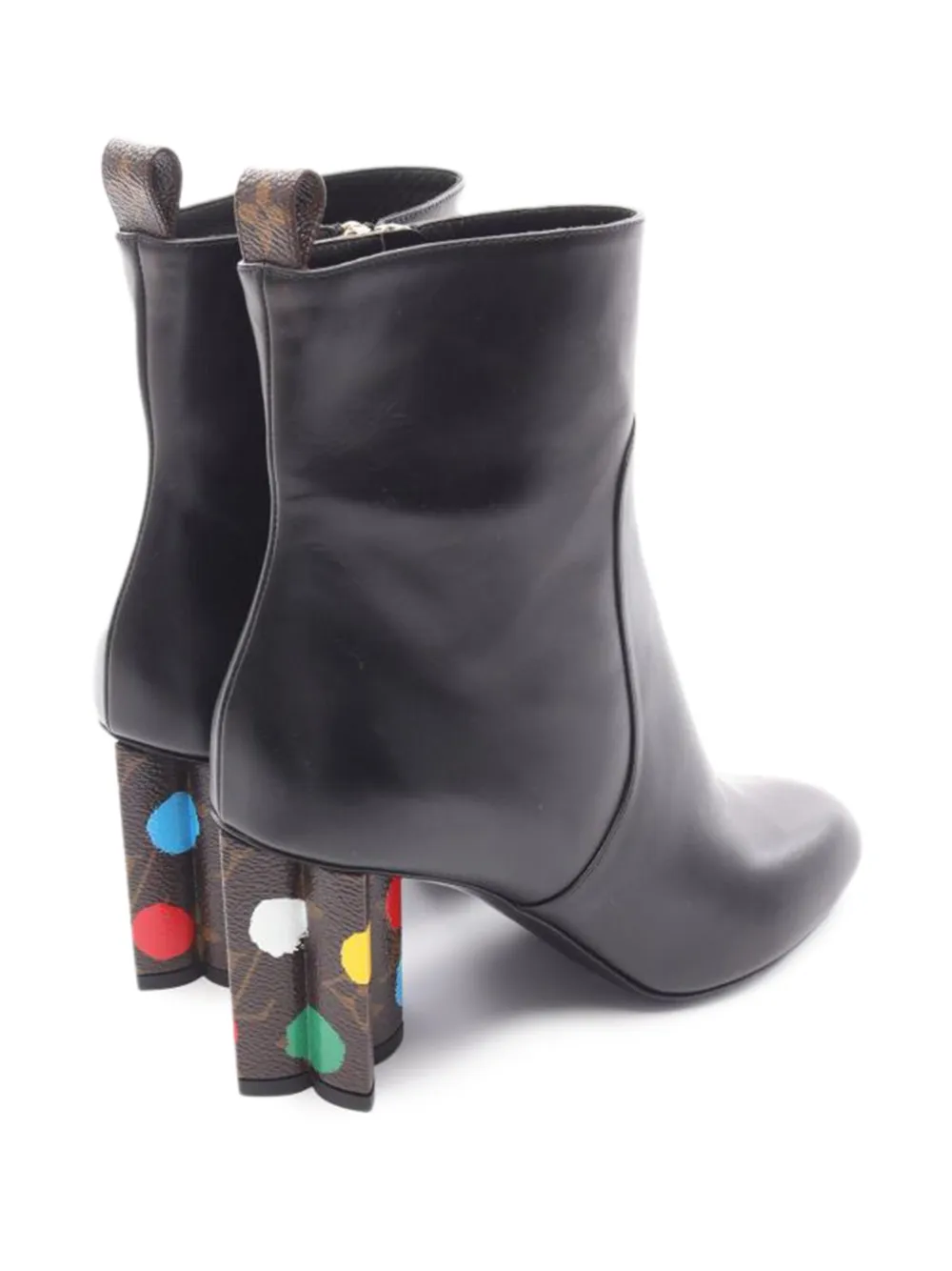Pre-owned Louis Vuitton X Yk 125mm Silhouette Ankle Boots In Black