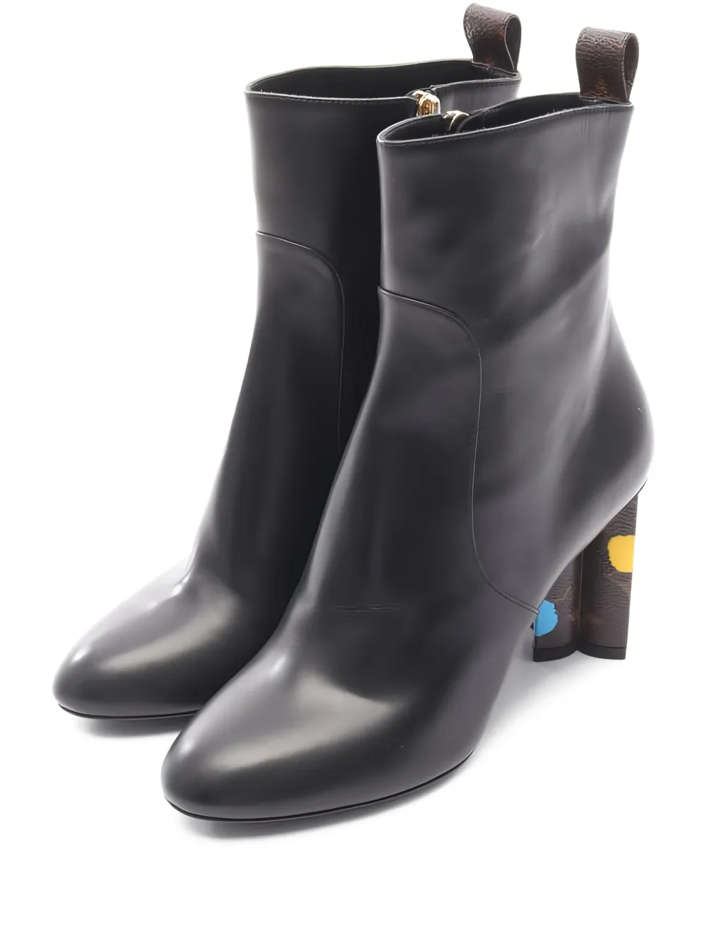 Pre-owned Louis Vuitton X Yk 125mm Silhouette Ankle Boots In Black
