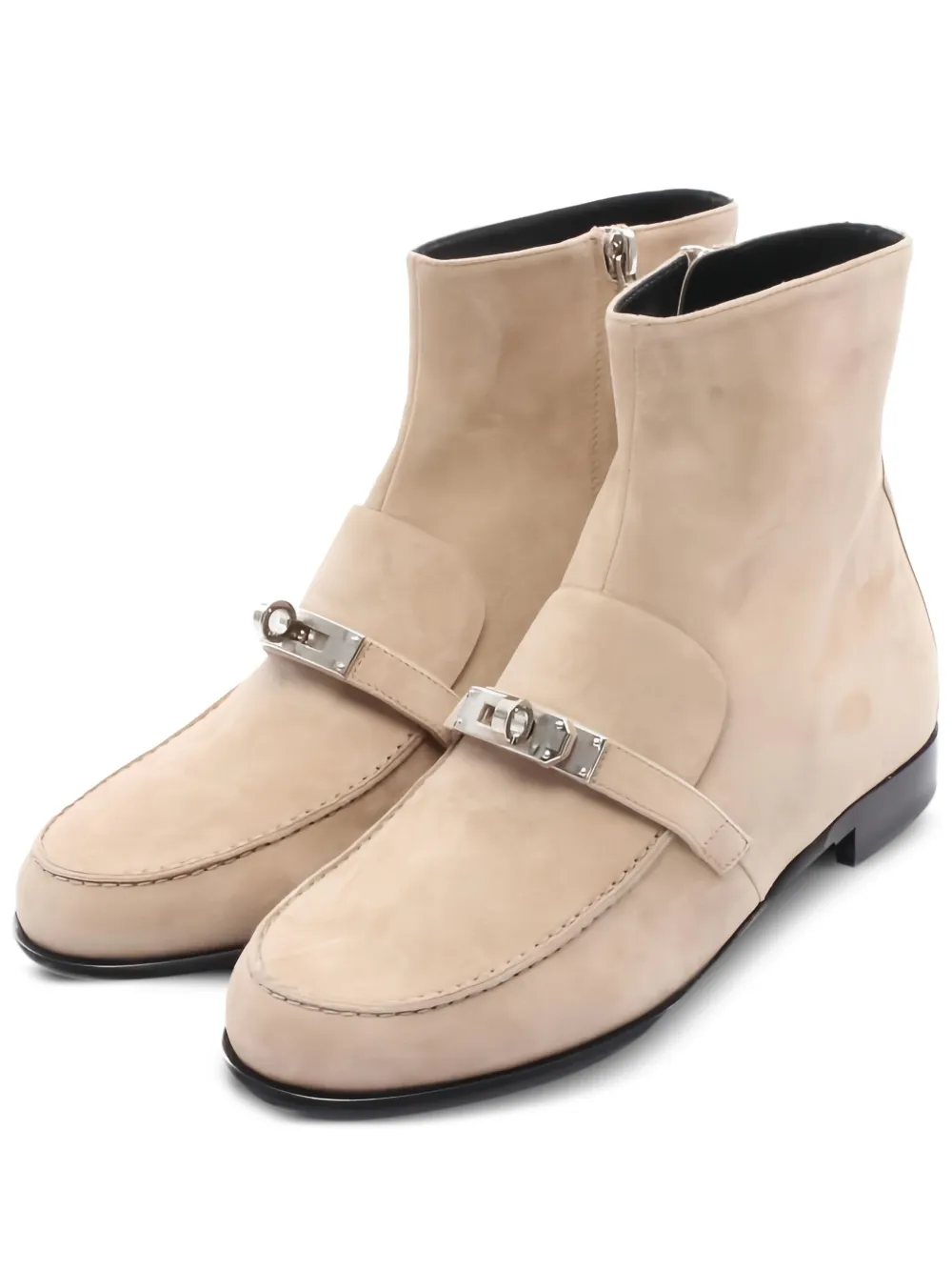 Hermès Pre-Owned Kelsy suede ankle boots | Neutrals | Image 1