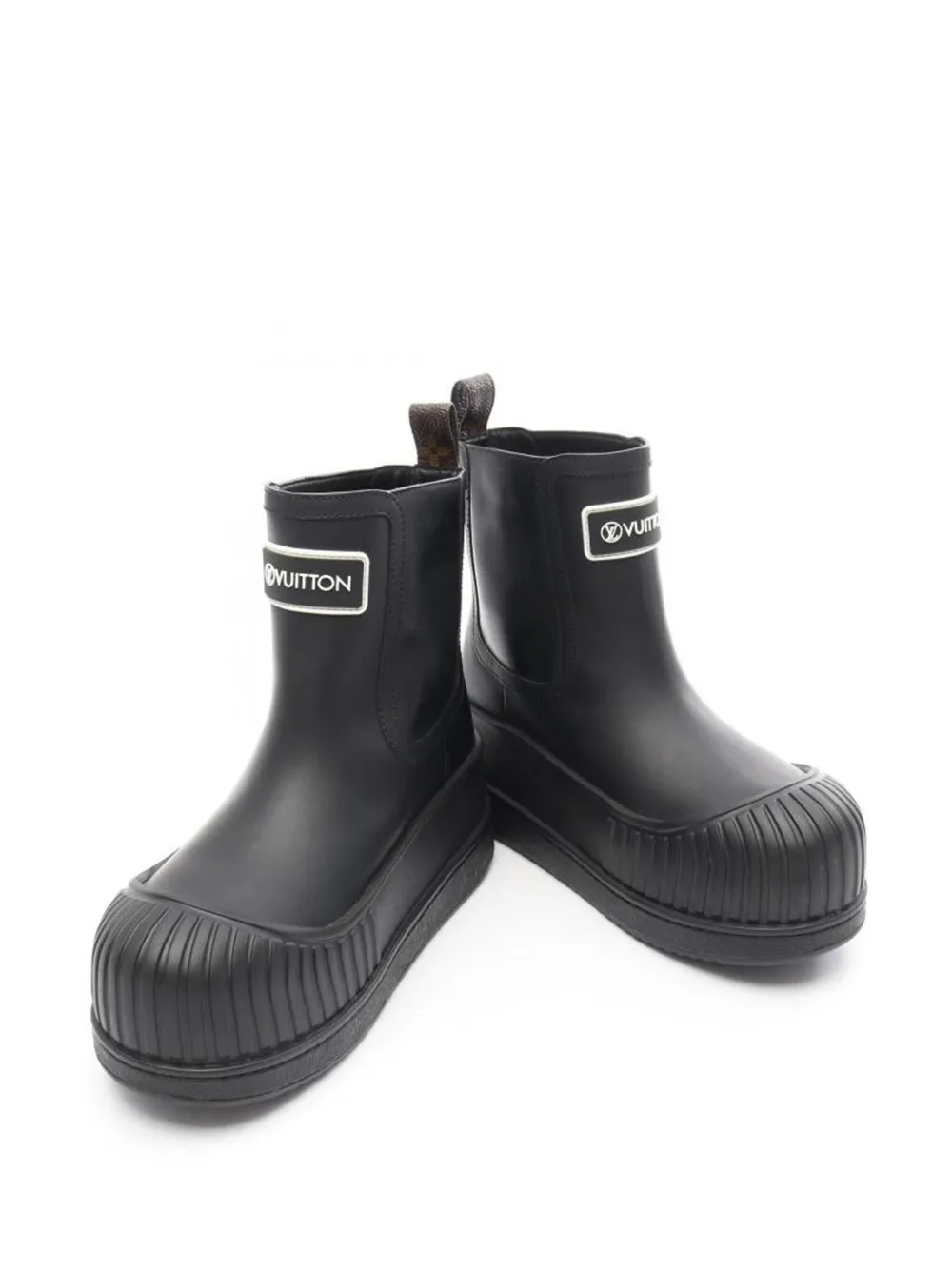 Pre-owned Louis Vuitton Polar Line Ankle Boots In Black