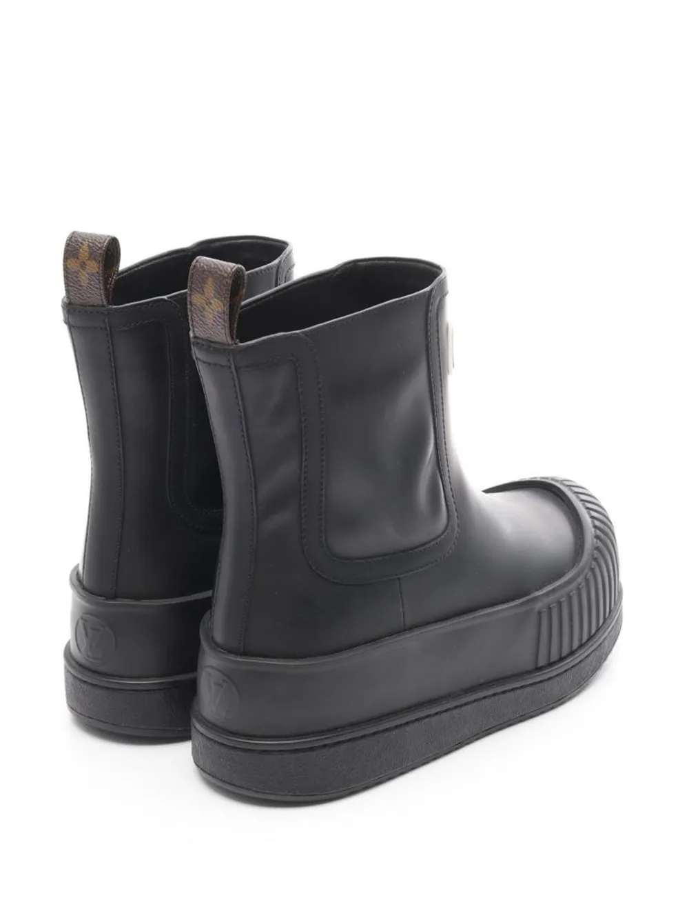 Pre-owned Louis Vuitton Polar Line Ankle Boots In Black