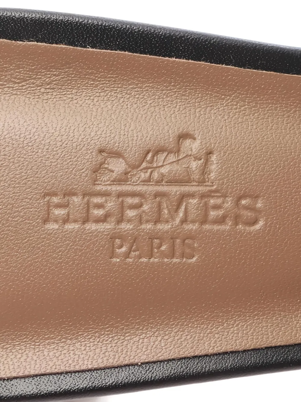 Pre-owned Hermes 50mm Oasis Cut-out Sandals In Black
