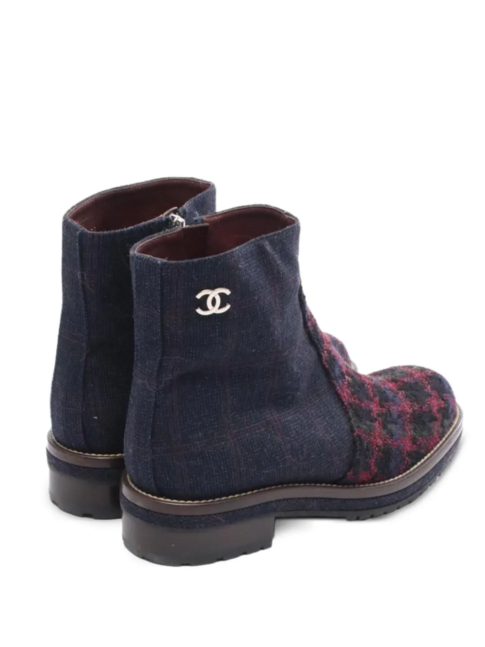 CHANEL Pre-Owned Interlocking CC tweed ankle boots | Image 2